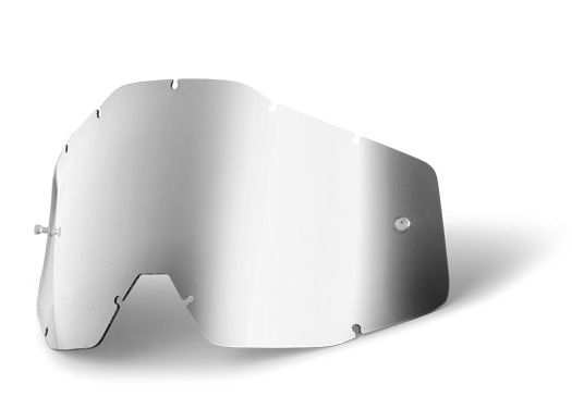 100% Motocross Goggles Replacement Lens – Mirror Silver Smoke- Accuri Youth