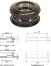 Tange Seiki Technoglide ZS2 Semi Integrated Headset in Black. 1 1 8