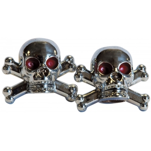 Weldtite Skull Valve Caps in Silver