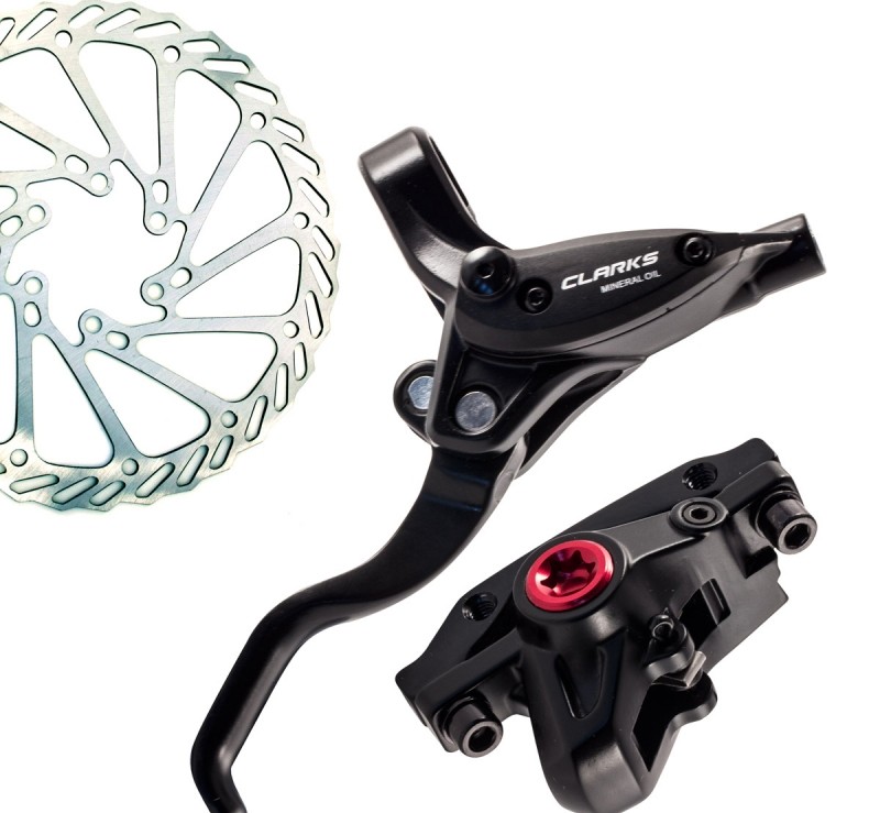 Clarks M2 Hydraulic Front & Rear Disc Brake SET in Black 160mm