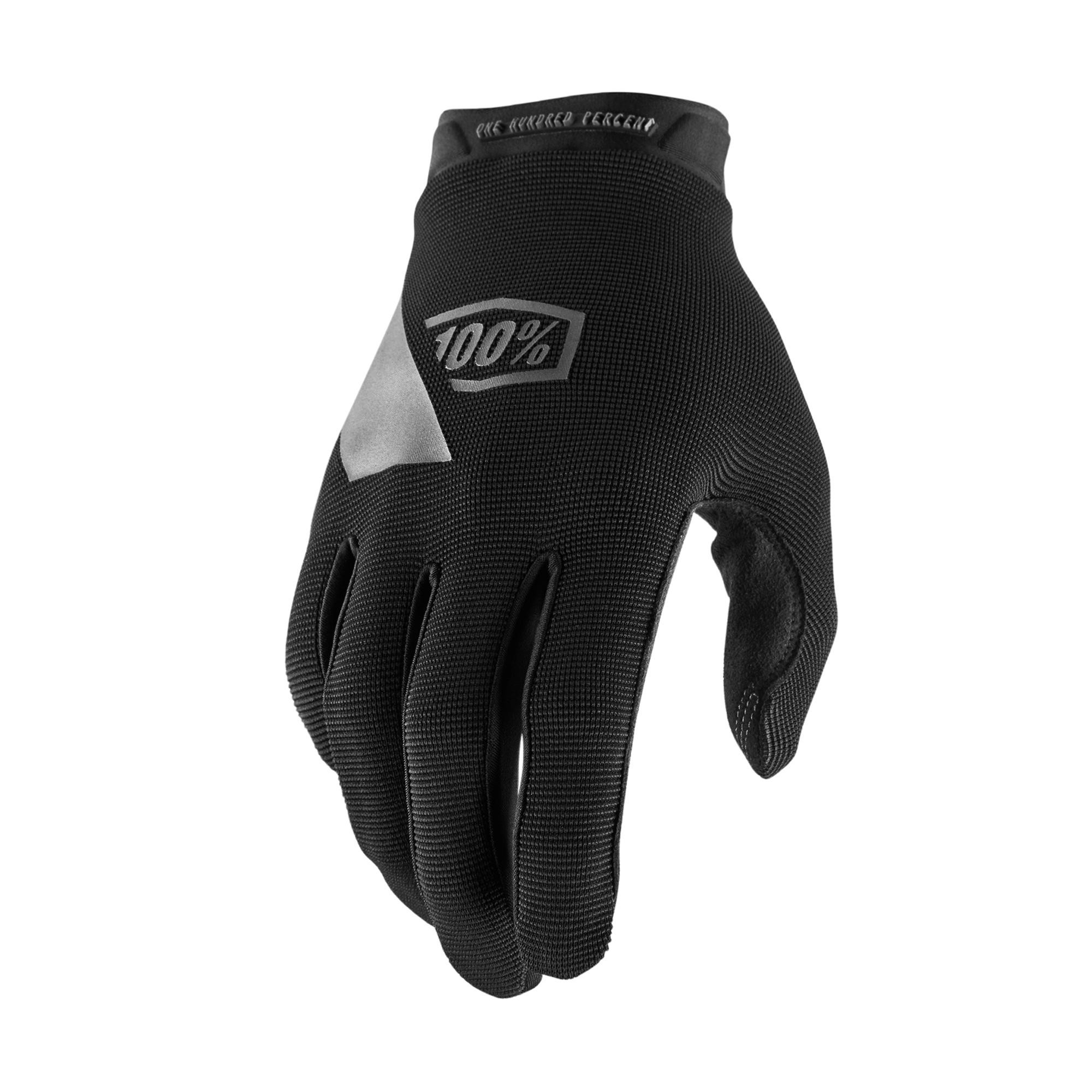 100% iTrack Youth Gloves Black L