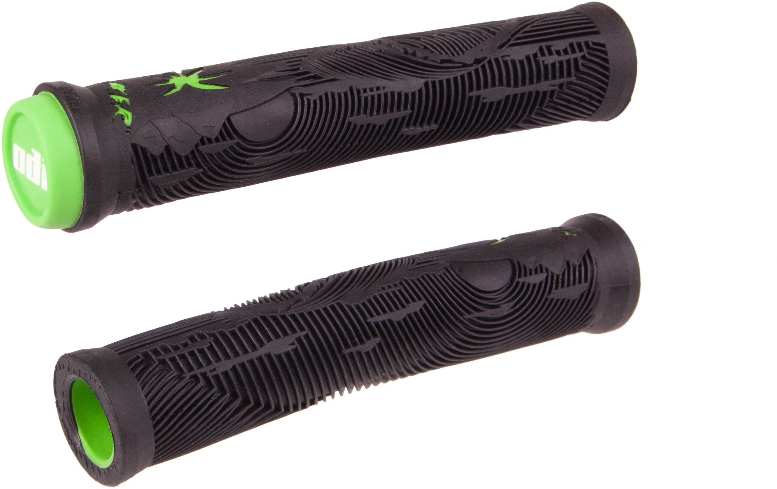Hucker BMX Grips NO Flange 160mm - Black / Green