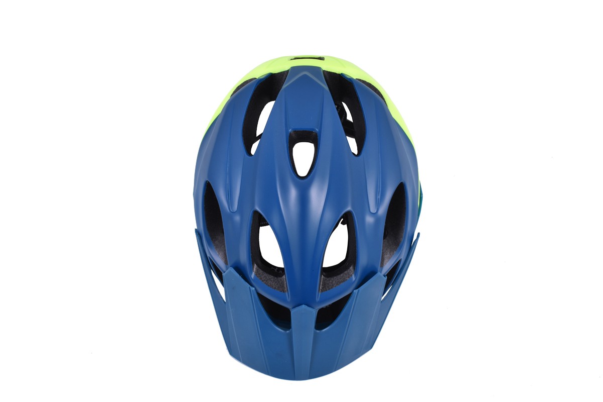 Safety Labs Vox Enduro Inmold Helmet With Integrated Rear Light in Blue/Yellow Medium (54-57cm)