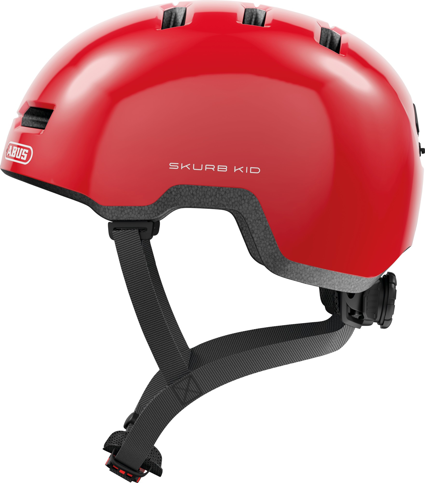 ABUS Skurb Kids Skate Helmet in Shiny Red Medium (50-55cm)